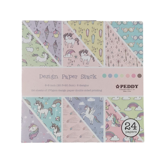 Design Paper Stack Unicorn (8" x 8")