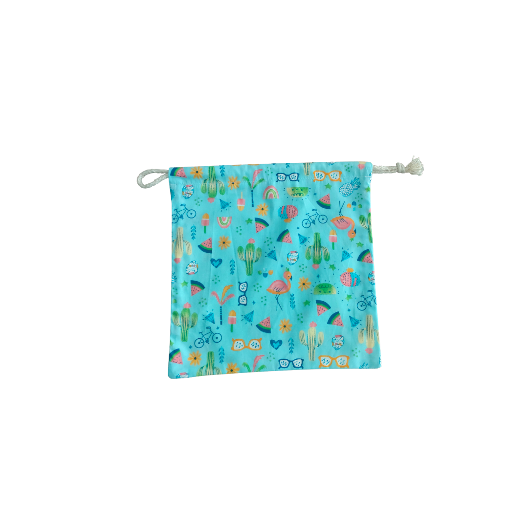 Fabric Drawstring Bag -  Summer Fun