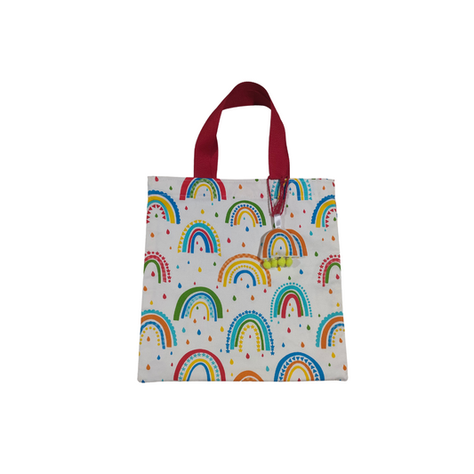 Fabric Rainbow Tote Bag with Mini Rainbow Hanging Decoration