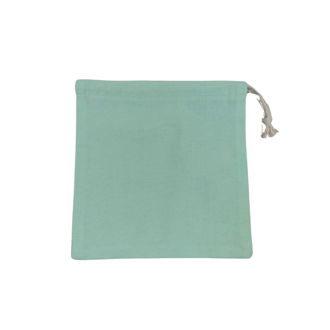 Fabric Drawstring Bag - Pastel Mint