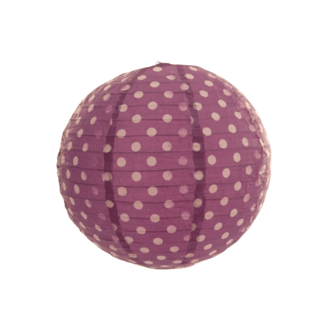 White Dot on Purple Paper Lantern
