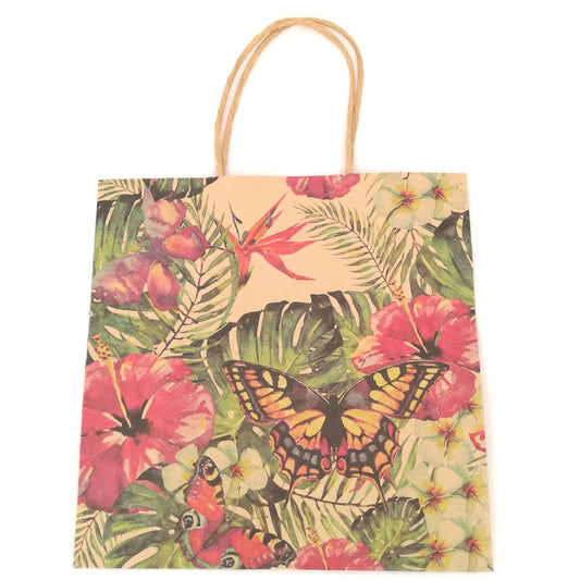 Tropical Garden Kraft Gift Bag - Must Love Party