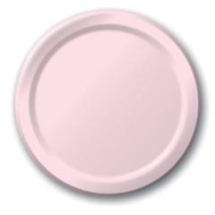 Plain Classic Pink Paper Plates - Must Love Party
