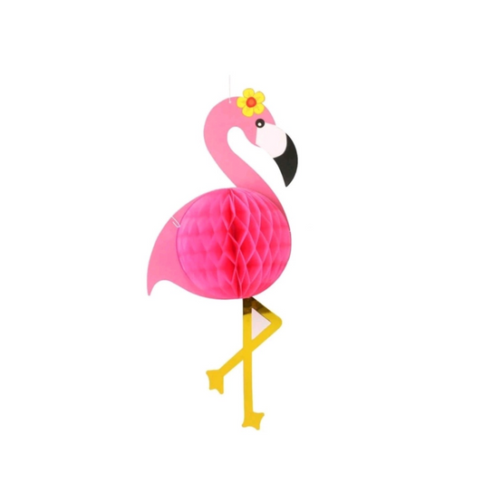 3D Flamingo Honeycomb Decoration