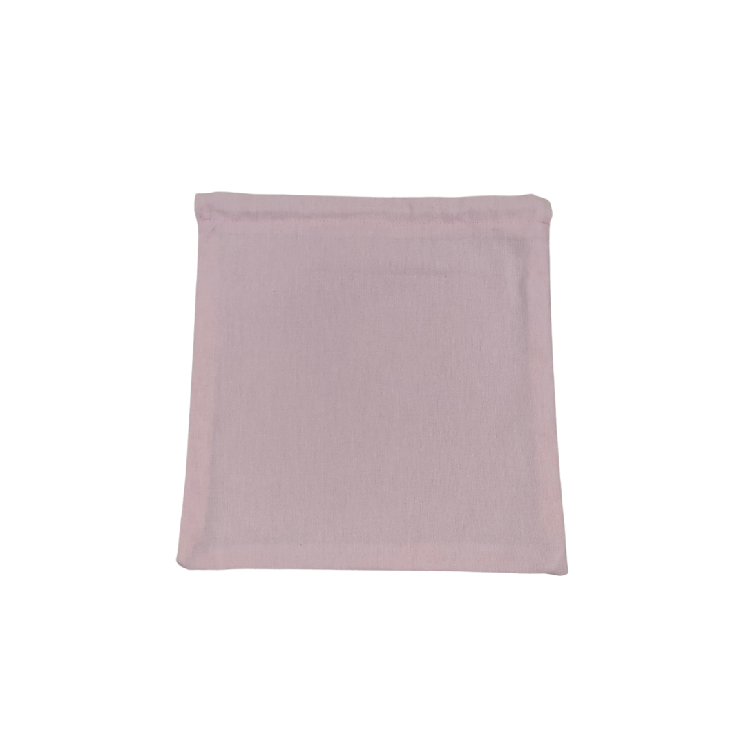 Fabric Drawstring Bag - Pastel Pink