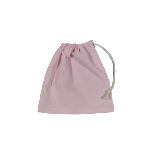 Fabric Drawstring Bag - Pastel Pink