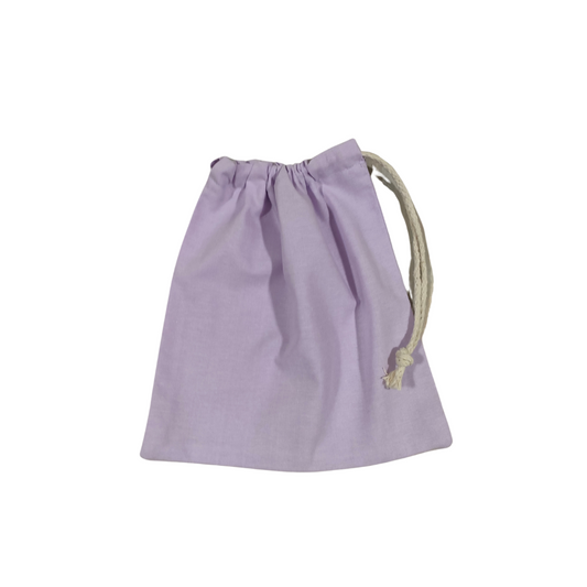 Fabric Drawstring Bag - Pastel Lilac