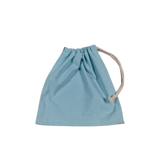 Fabric Drawstring Bag - Pastel Blue