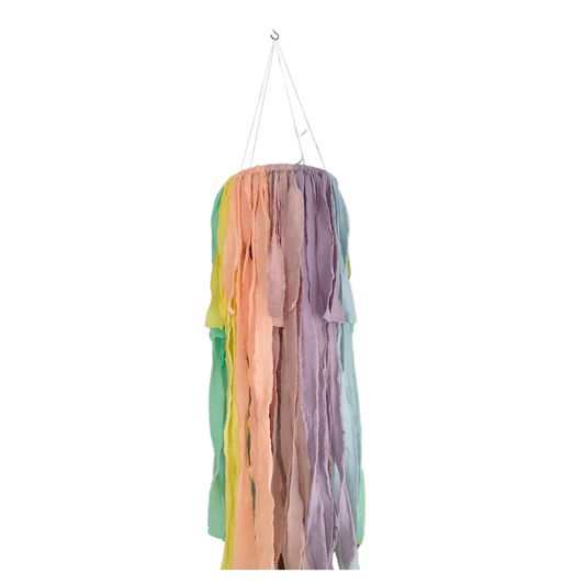 Pastel Rainbow Strip Fabric Chandelier