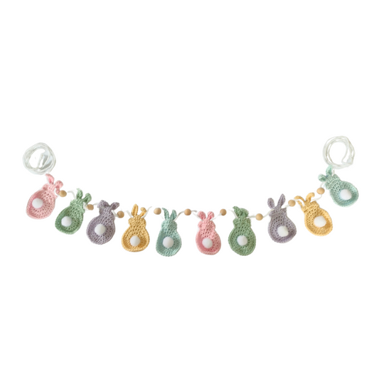 Pastel Crocheted Bunny Garland