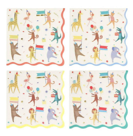 Animal Parade Napkins Must Love Party