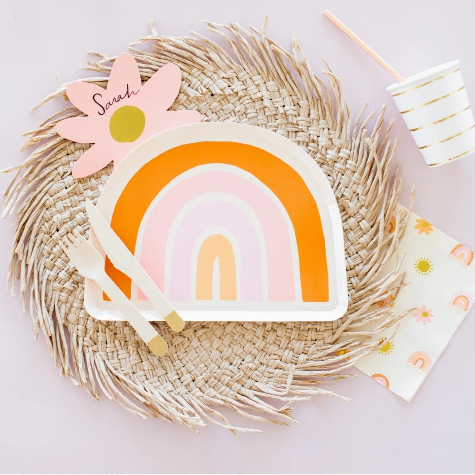 Boho Rainbow Plates Jollity-Co Must Love Party