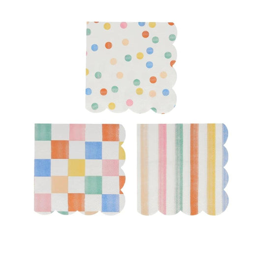 Colourful Pattern Napkins Must Love Party