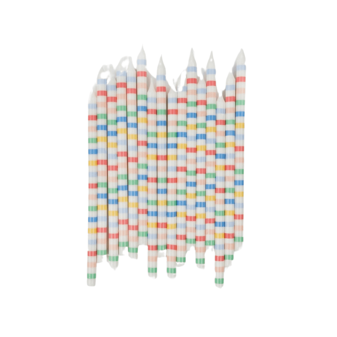 Colourful Striped Candles Meri-Meri Must Love Party