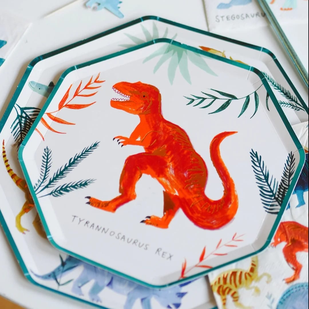 Dinosaur Side Plates-Meri-Meri-Must Love Party