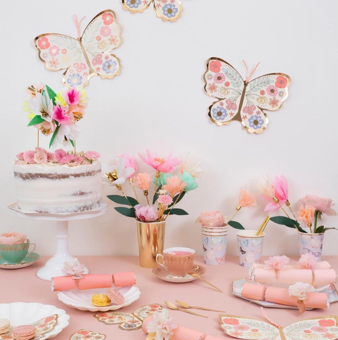 Floral Butterfly Plates Must Love Party