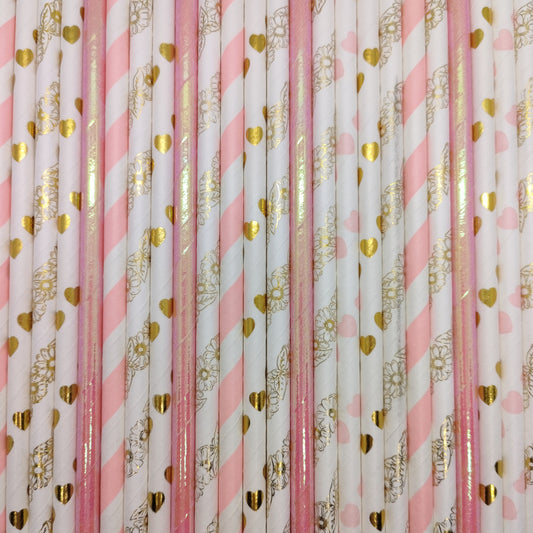 Pop of Colour -  Golden Daisy Paper Straws