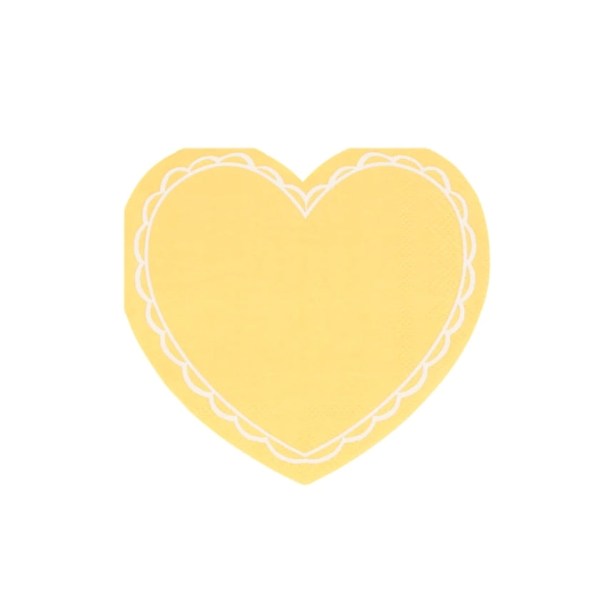 Pastel Heart Small Napkins (x 16)
