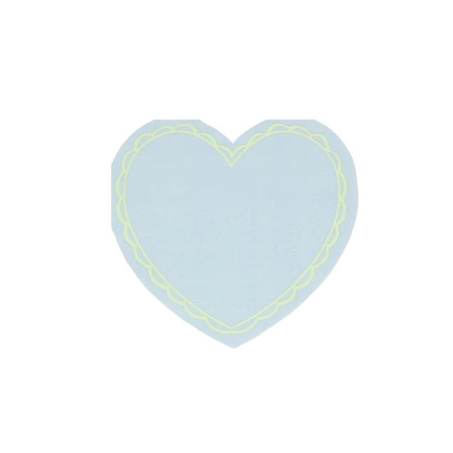 Pastel Heart Small Napkins (x 16)