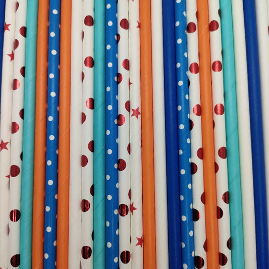 Pop of Colour - Plane Paper Straws