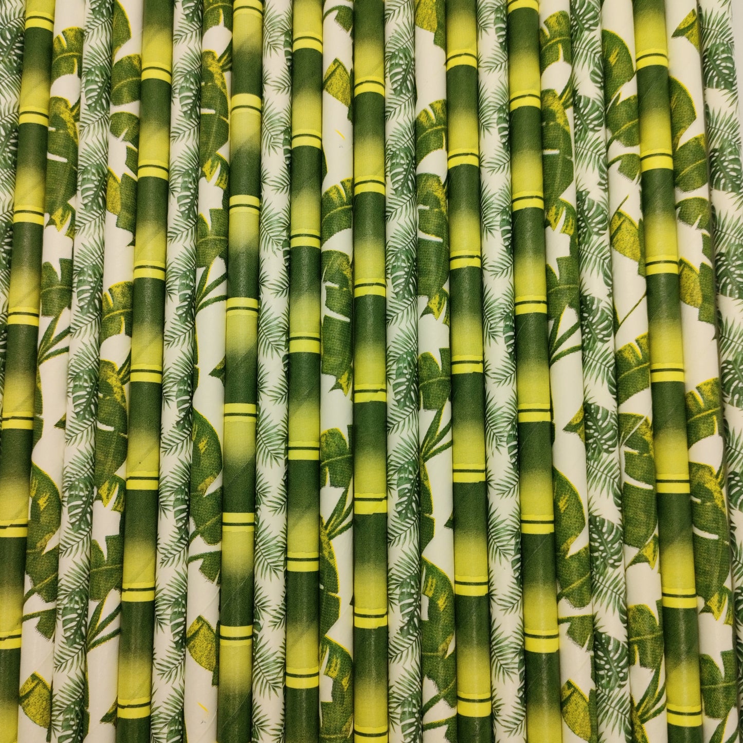 Pop of Colour -  Tropical Leaves Paper Straws