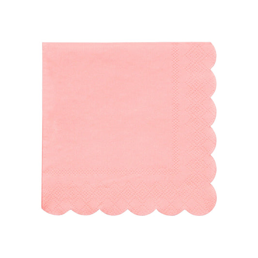 Neon Coral Napkins Must Love Party