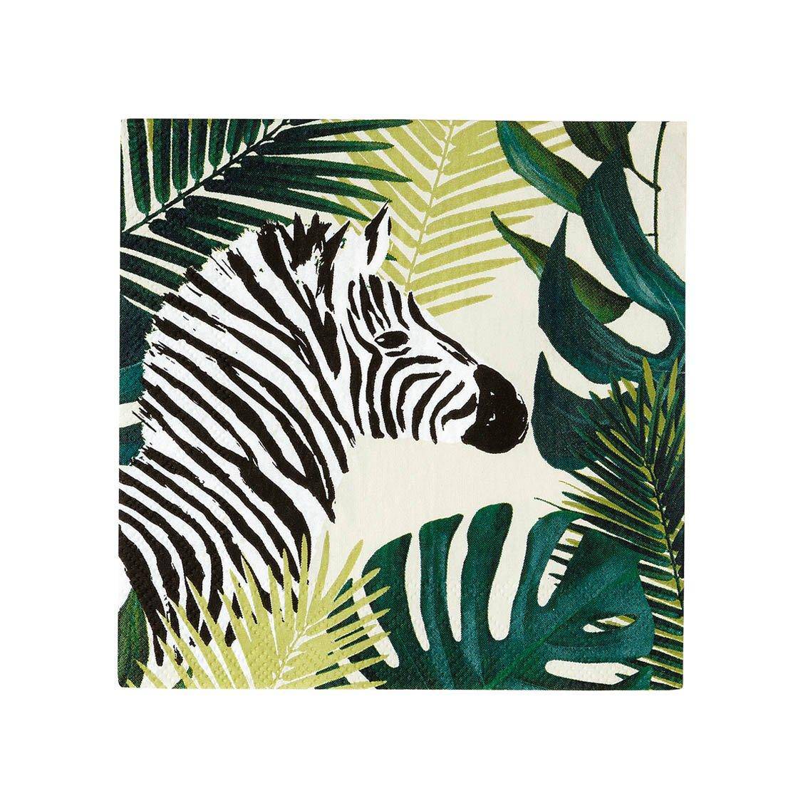 Palm Zebra Napkins Must Love Party