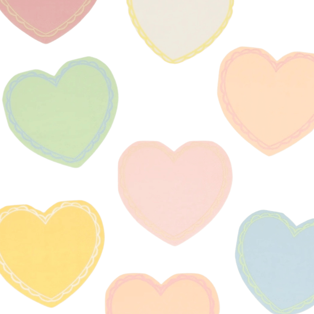 Pastel Heart Napkins Must Love Party