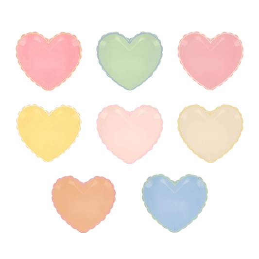 Pastel Heart Plates Must Love Party