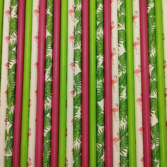 Tropical Flamingo Straws Must Love Party 