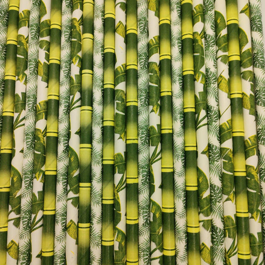 Tropical Leaves Straws Must Love Party 