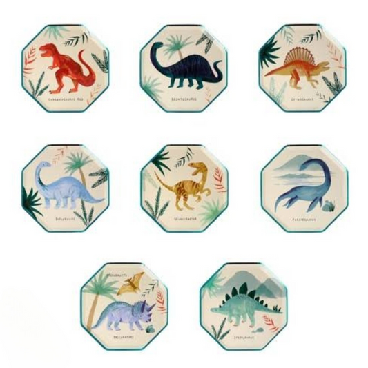Dinosaur Kingdom Side Plates (x 8)