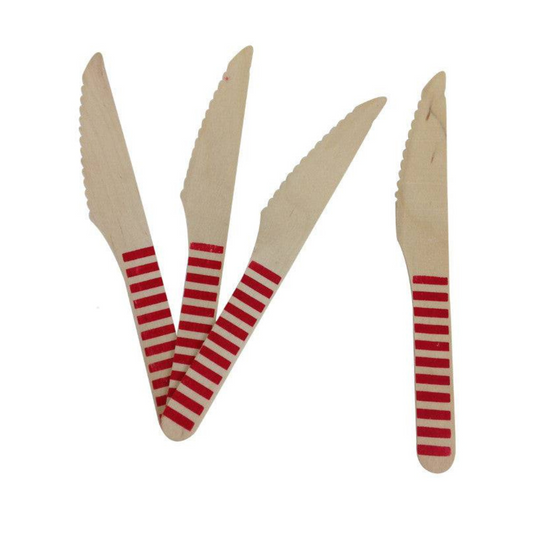 Red Wooden Knives - Striped