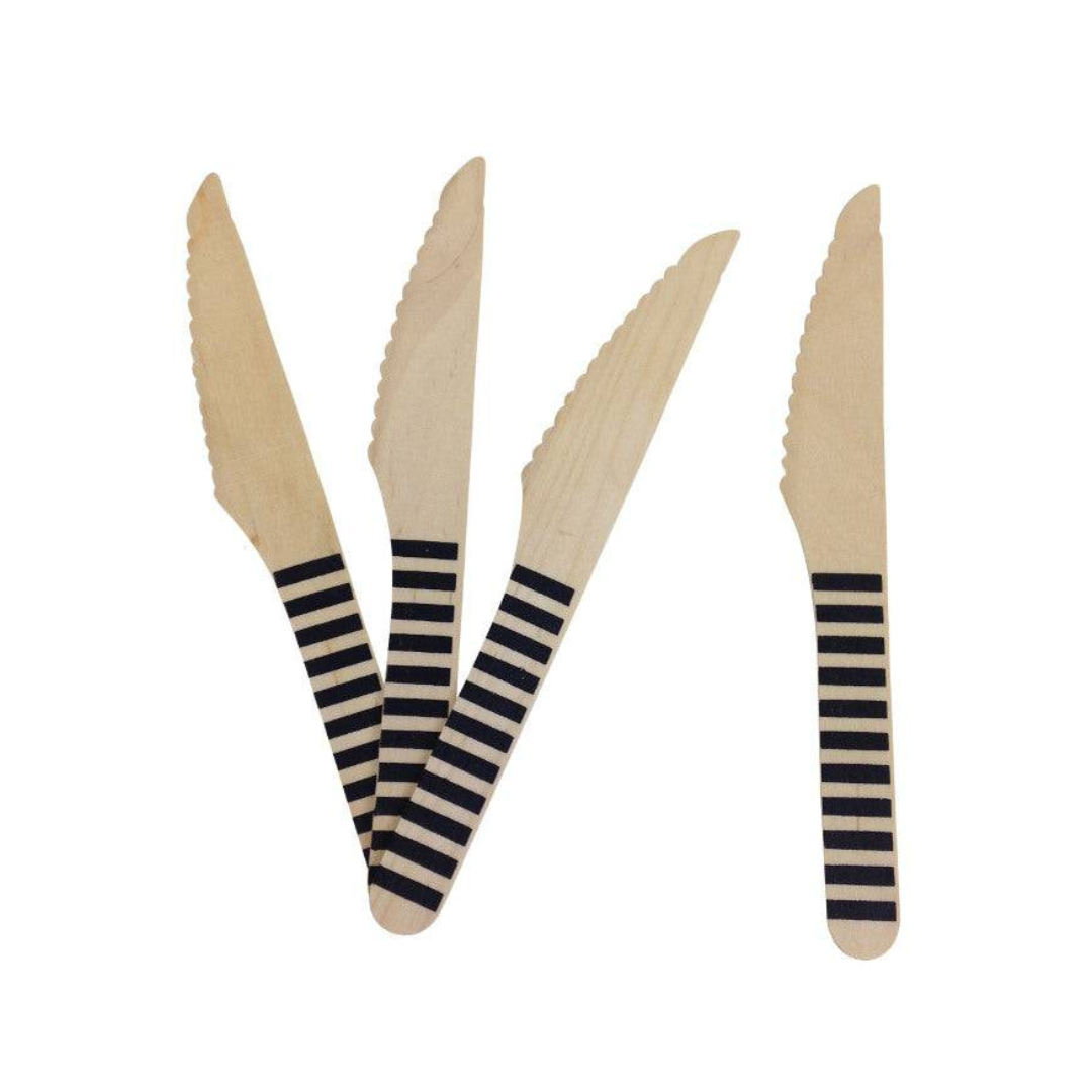 Black Wooden Knives - Striped