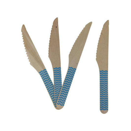 Blue Wooden Knives - Striped