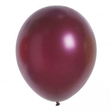 Metallic Burgundy Balloons