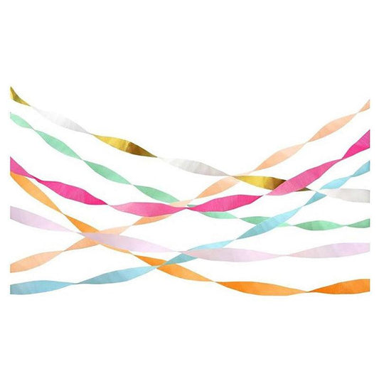 Bright Crepe Paper Streamers (x 7) - Must Love Party