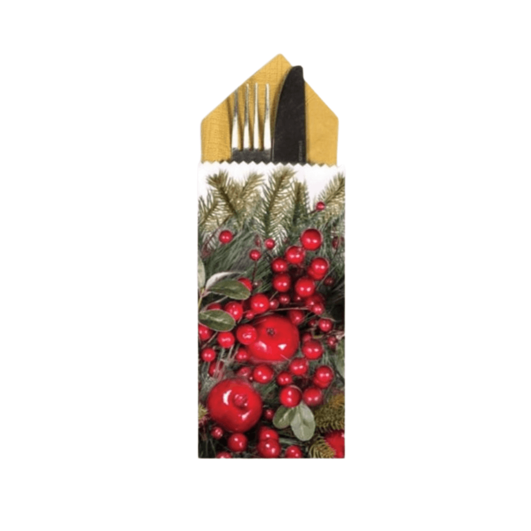 Cutlery Bags - Traditional Christmas