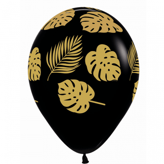 Tropical Leaves on Black Balloons