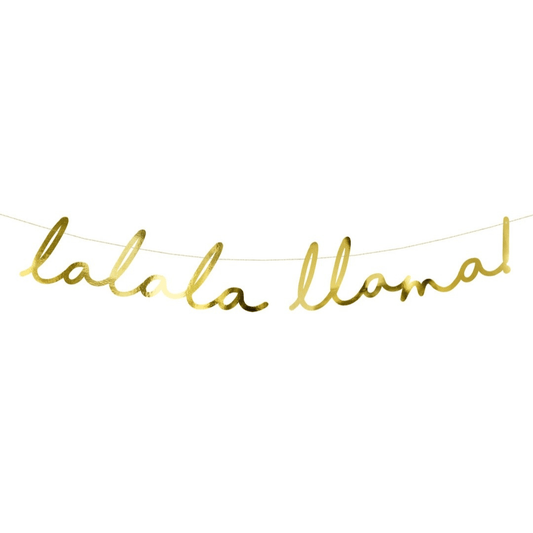 Lalala Llama Gold Foil Bunting - Must Love Party