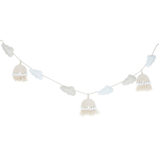 Macrame Rainbows and Clouds Bunting - Must Love Party