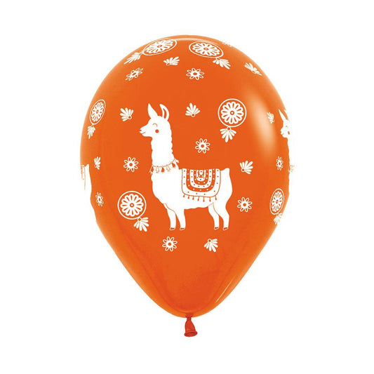 Orange Llama Balloons