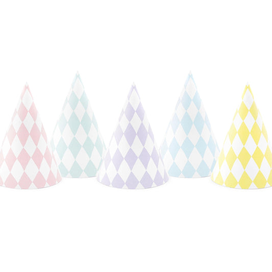 Pastel Diamond Party Hats