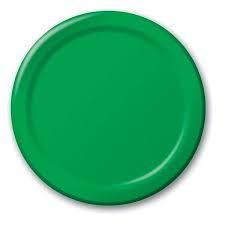 Plain Emerald Green Paper Plates