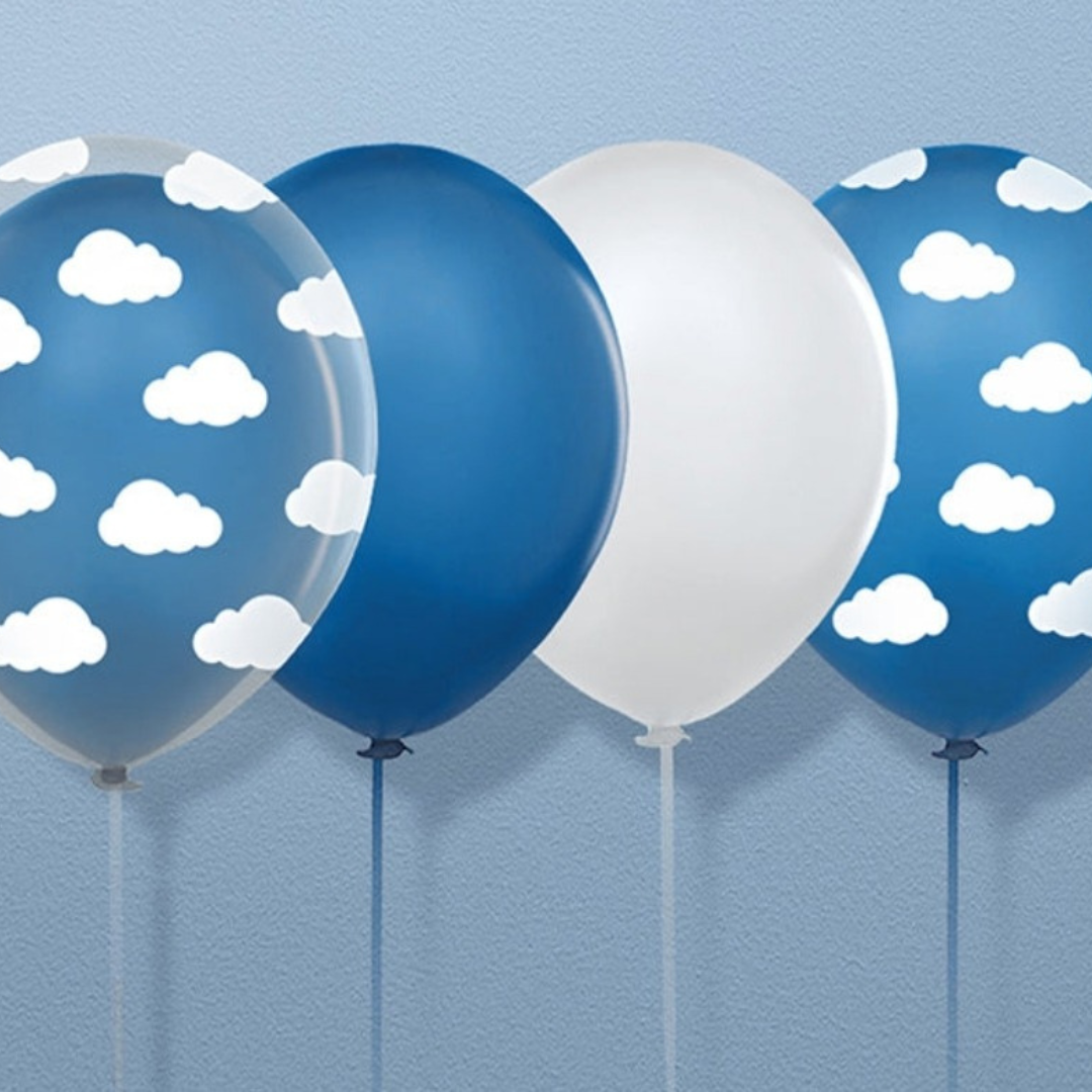 All over Cloud Balloons on Pastel Cornflower Blue (3)