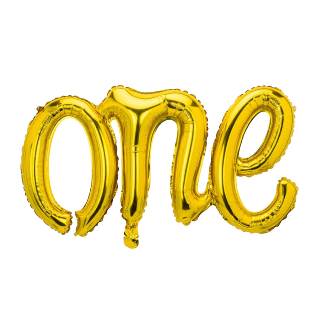 Gold One Foil Balloon