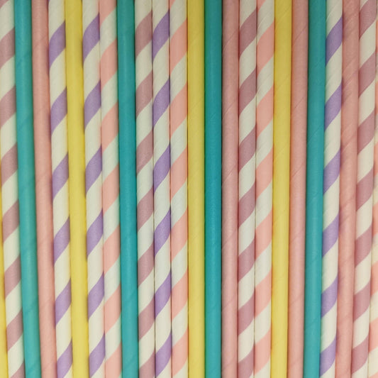 Pastel Rainbow Straws Must Love Party 