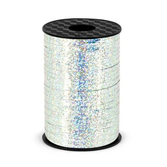 Silver Sparkle Balloon Ribbon (SELECT HOW MANY METRES)