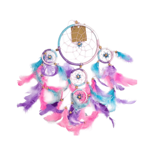 Tie Dye Dream Catcher with Wood Beads - Must Love Party