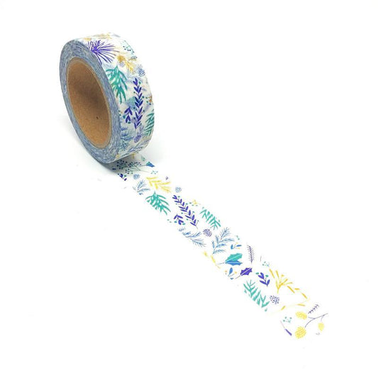 washi tape blue botanics must love party